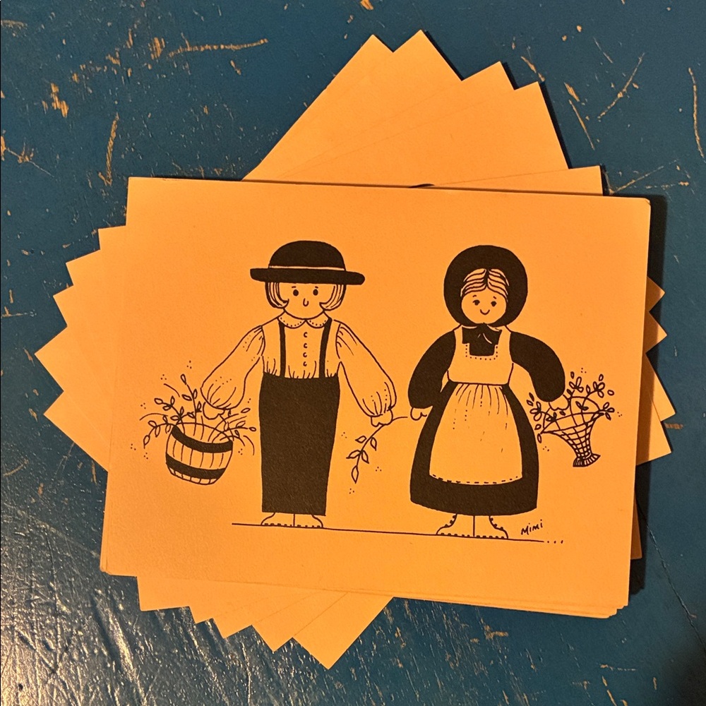 Charming Folk Art vintage postcards set of 35 by Mimi Hanna